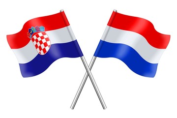 Flags : Croatia and the Netherlands