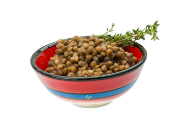 Backed lentils