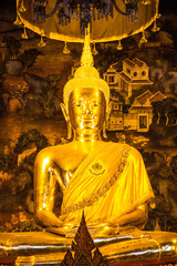 The Principal Buddha image in main church of Wat Pho
