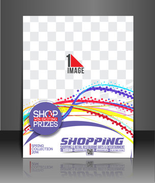 Vector Shopping Flyer Magazine Cover & Poster Template.
