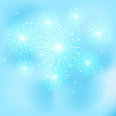 Firework on blue