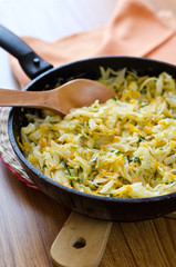 cabbage in a frying pan