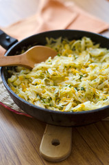 cabbage in a frying pan
