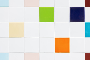 mosaic tile texture with vivid colors