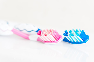 toothbrush in high key macro