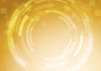 Modern abstract orange bright gear wheel