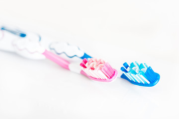 toothbrush in high key zoomed 2