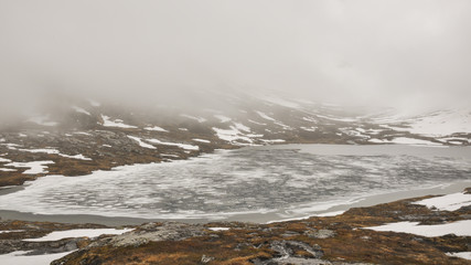 Trollstigen, Passhöhe, Eissee, Sommer, Norwegen