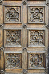 Fototapeta na wymiar st.marko's church doors, zagreb