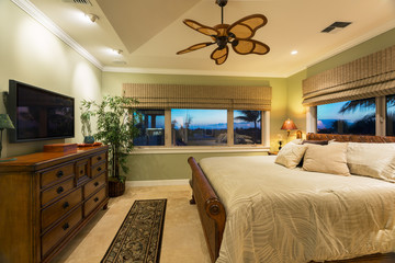 Beautiful Bedroom Interior in New Luxury Home,