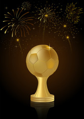 Abstract Golden Soccer Trophy - 64563675
