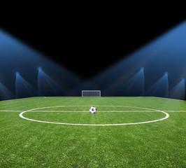 Fototapeta na wymiar soccer field with the lights