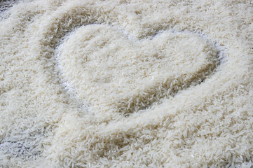 Fototapeta na wymiar Uncooked jasmine rice