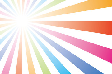 虹色の壁紙（放射状） #背景 #壁紙 #ベクター #イラスト #デザイン #アート #無料 #バックグラウンド #フリー素材 効果線,集中線,スピード線,カラー,カラフル #Background #wallpaper #Vector #Illustration #design #art #free #effect line,concentration line,speed line