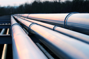 pipes in crude oil factory