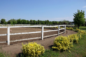 Fototapeta na wymiar ranch with corral for horses
