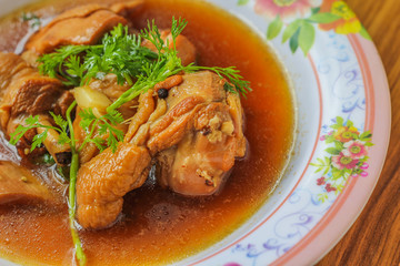 Chicken stewed in the sweet gravy (Kai Pa Lo) / Kai Pa Lo