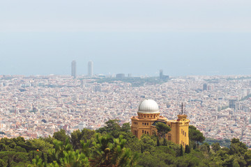 Palace in Tibidabo hill, Barcelona, Spain