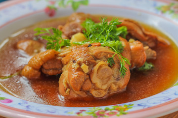 Chicken stewed in the sweet gravy (Kai Pa Lo) / Kai Pa Lo