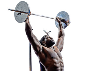 body builders building weights man  silhouettes