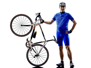 Obraz premium cyclist silhouette