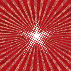 red burst white star