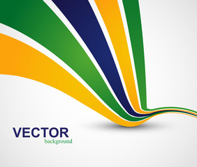 Beautiful Brazil flag wave concept colorful background