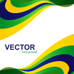 Business Wave Brazil flag concept colorful vector illustration