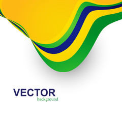 Vector wave for Brazil flag concept beautiful creative colorful