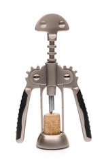 An installation of a corkscrew and a cork itself as an object of