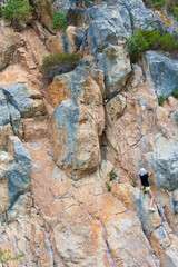 Young female climber
