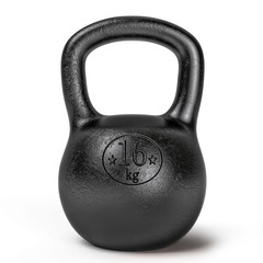 Black sporting kettlebell isolated on white background