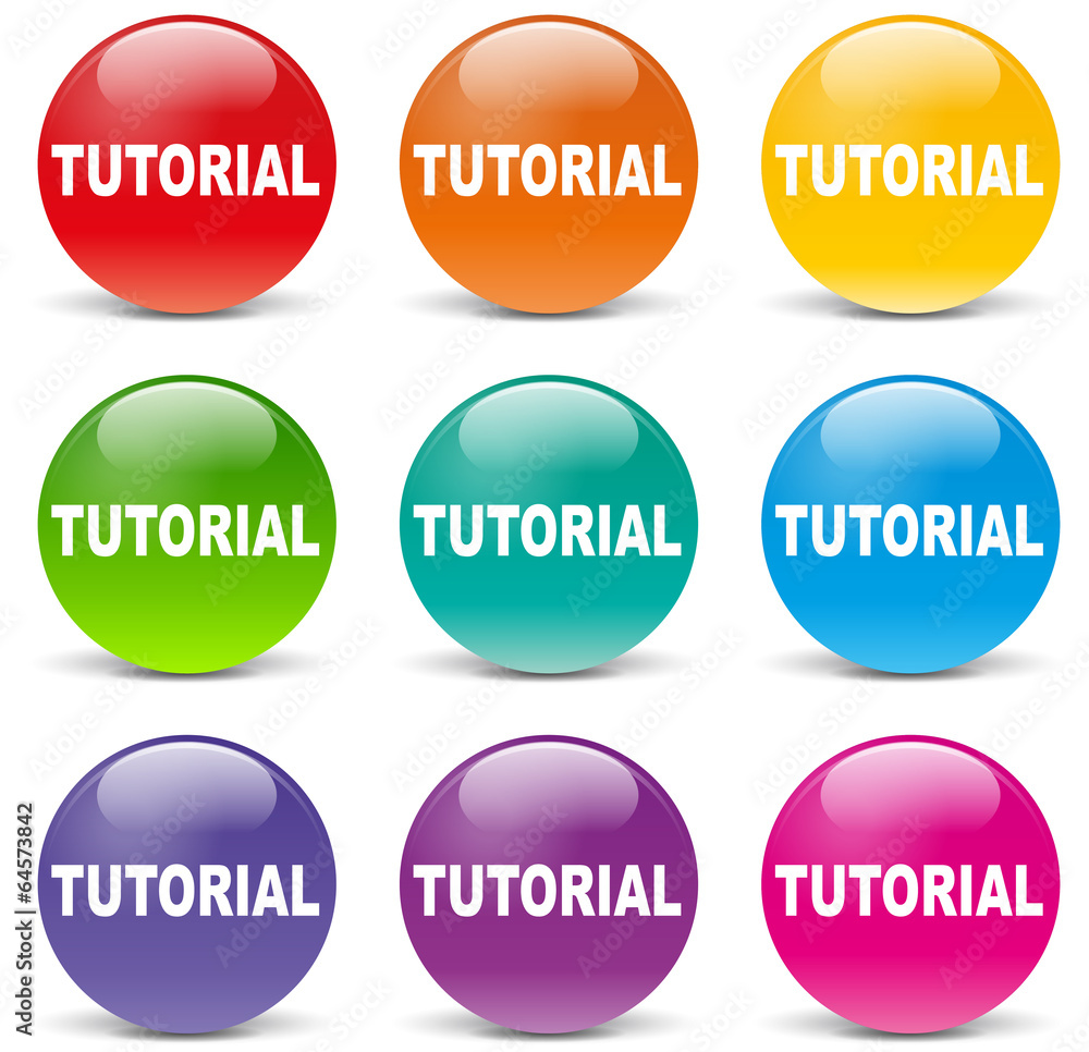 Poster vector tutorial icons