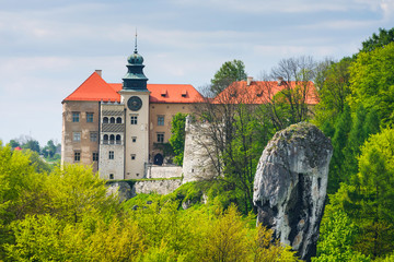 Fototapeta premium Castle Pieskowa Skala in National Ojcow Park, Poland