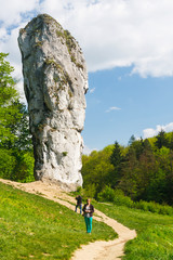 Maczuga Herkulesa, rock in National Ojcow Park, Poland - obrazy, fototapety, plakaty