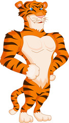 Obraz na płótnie Canvas tiger cartoon