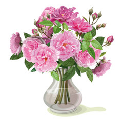 bouquet of pink roses