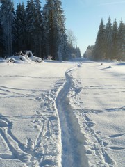 Obraz premium Hochrhönstraße im Winter