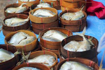 Mackerel fish in the market