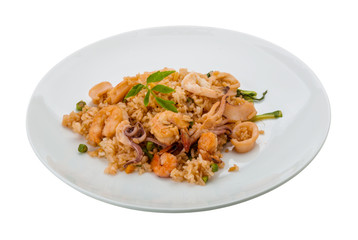 Rice with seafood
