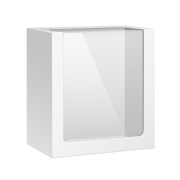 White Big Product Package Box With Window