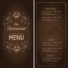 Fototapeta na wymiar Restaurant menu template