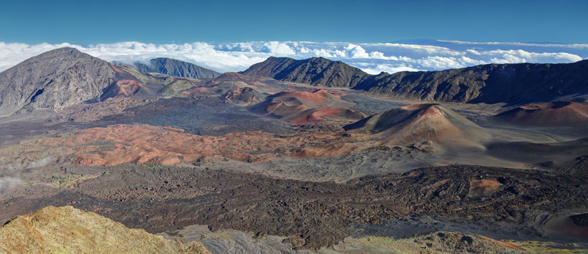 Caldera of the Haleakala volcano  Maui, Hawaii