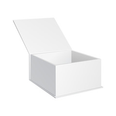 White Product Gift Cardboard, Carton Package Box Open