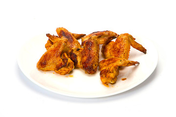 Hot Wings isolated on white.