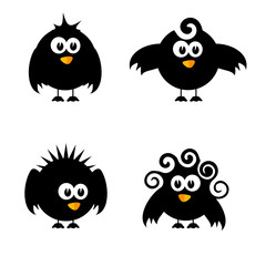 funny and sweet bird vector