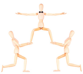 wooden dummy business team