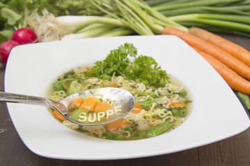 Buchstabensuppe Suppe