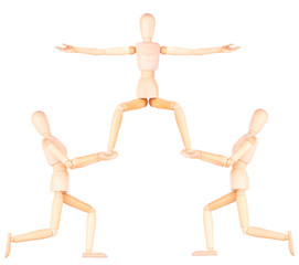 wooden dummy business team