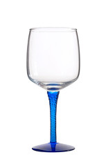 modern blue glass on white background
